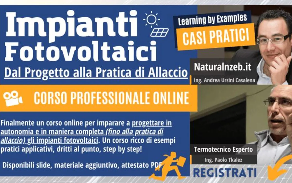 Corso Impianti Fotovoltaici: dal Progetto alla Pratica di Allaccio – Naturalnzeb.it